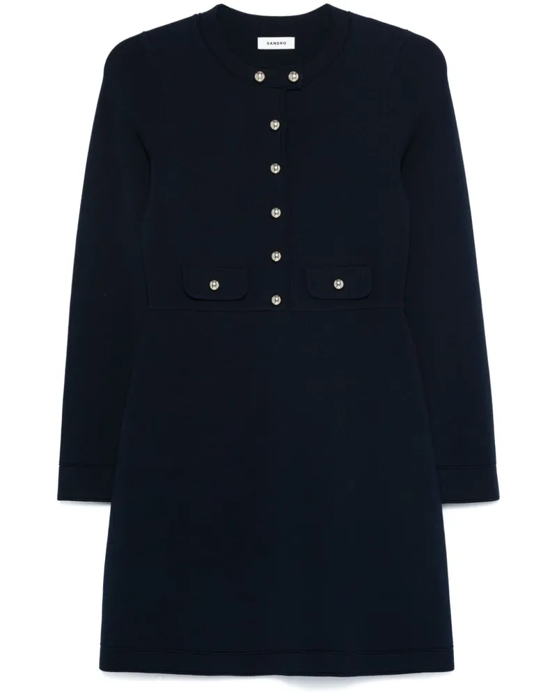 Sandro Minikleid in A-Linie - Blau Blau