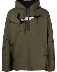 Diesel Hoodie mit Farbklecks-Print Grün