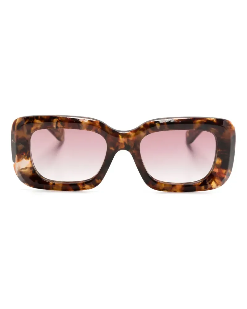 Chloé Sonnenbrille mit eckigem Gestell - Braun Braun