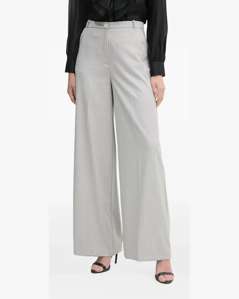 HAVEONE pinstripe belt-loop trousers - Grau Grau