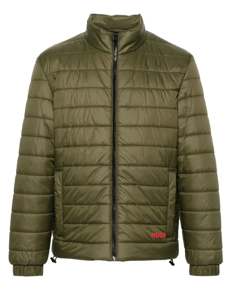HUGO BOSS Gefütterte Jacke mit Logo-Print - Grün Grün