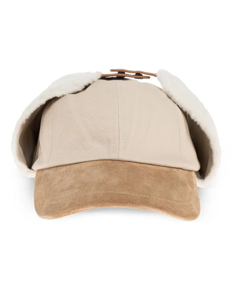 Kenzo Baseballkappe mit Fleece-Besatz - Nude Nude