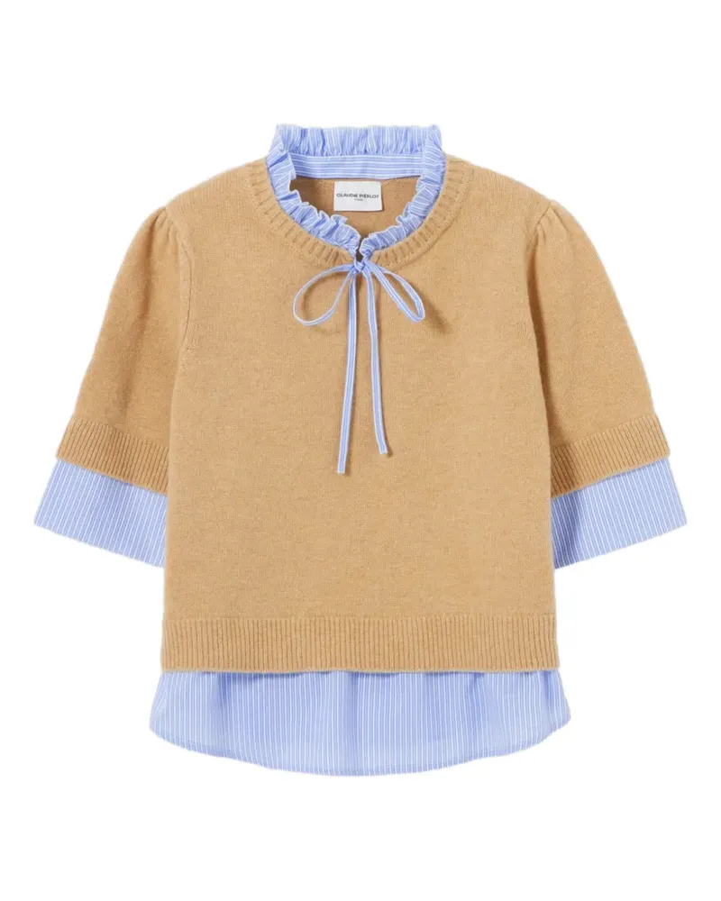 Claudie Pierlot striped wool jumper - Nude Nude