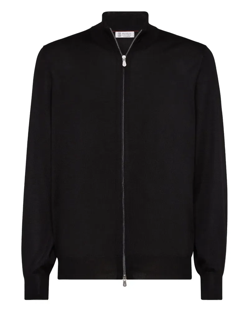 Brunello Cucinelli Kaschmircardigan mit Reißverschluss - Schwarz Schwarz