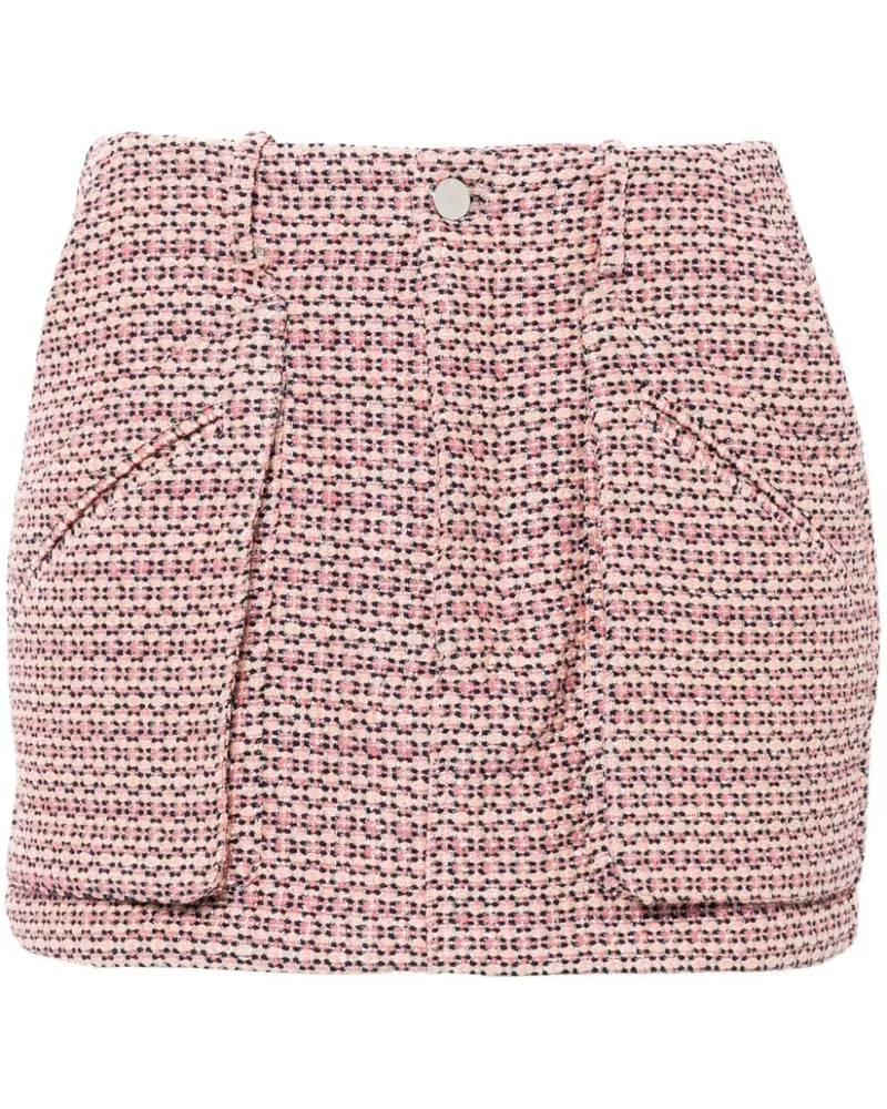Amiri Minirock aus Tweed - Rosa Rosa
