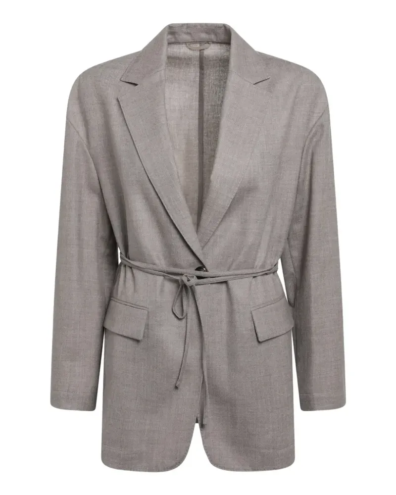 Brunello Cucinelli Blazer mit funkelnden Nadelstreifen und Monili - Nude Nude