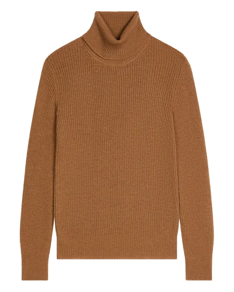 Dries van Noten Gerippter Rollkragenpullover - 703 BROWN 703