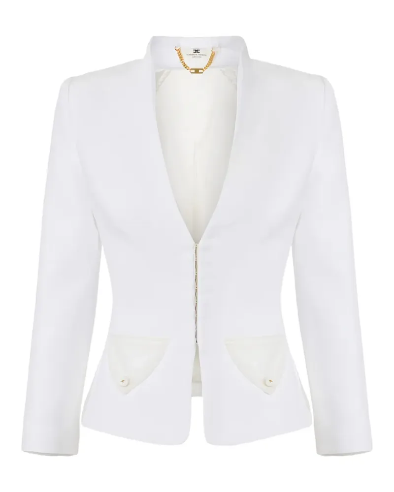 Elisabetta Franchi bouclé tweed jacket - Weiß Weiß