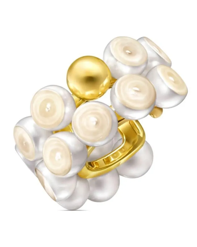 TASAKI 18kt M/G Sliced Sphere Ear Cuff aus Gelbgold mit Perle Gold