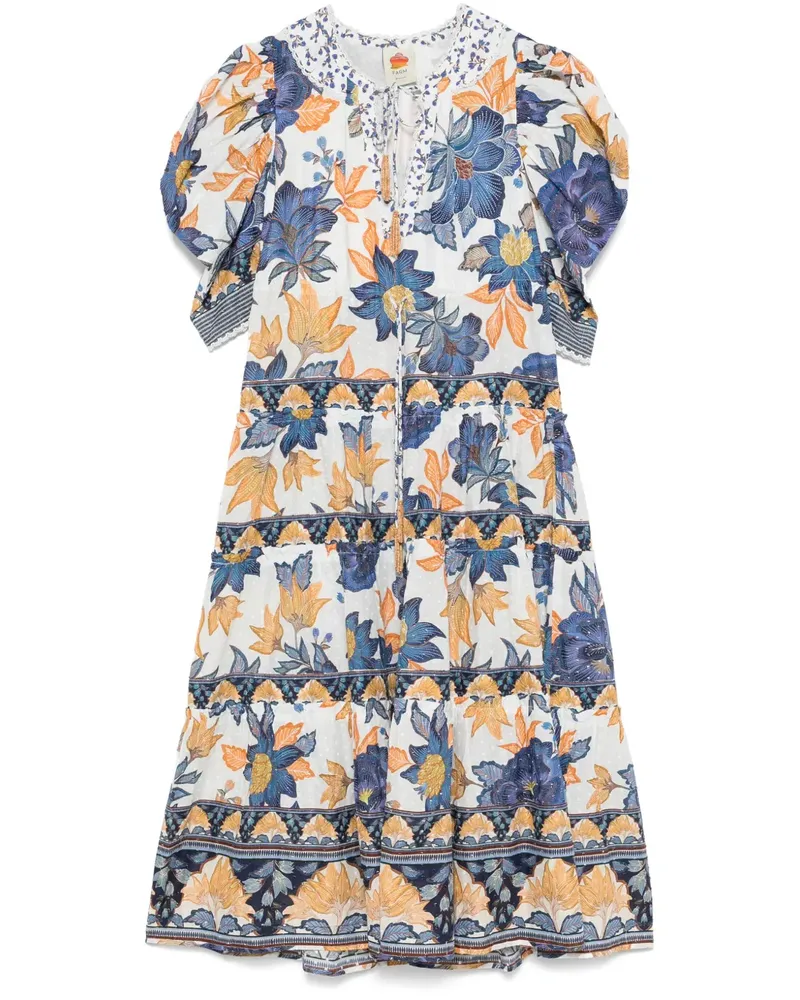 FARM Rio Maxikleid mit Summer Flowers-Print - Weiß Weiß