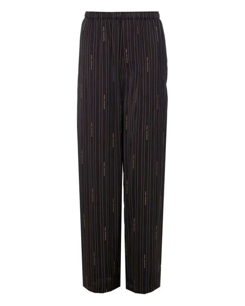 Balenciaga Gestreifte Hose - Schwarz Schwarz