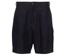 Halbhohe Chino-Shorts aus Leinen
