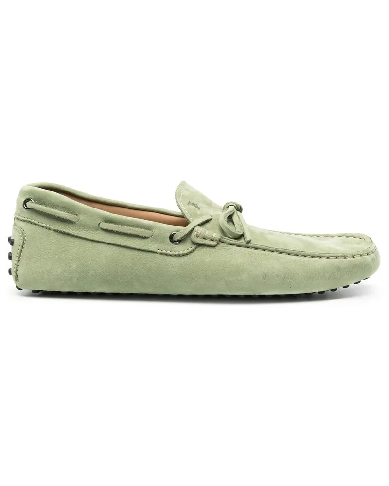TOD'S Laccetto Gommino Loafer aus Wildleder - Grün Grün