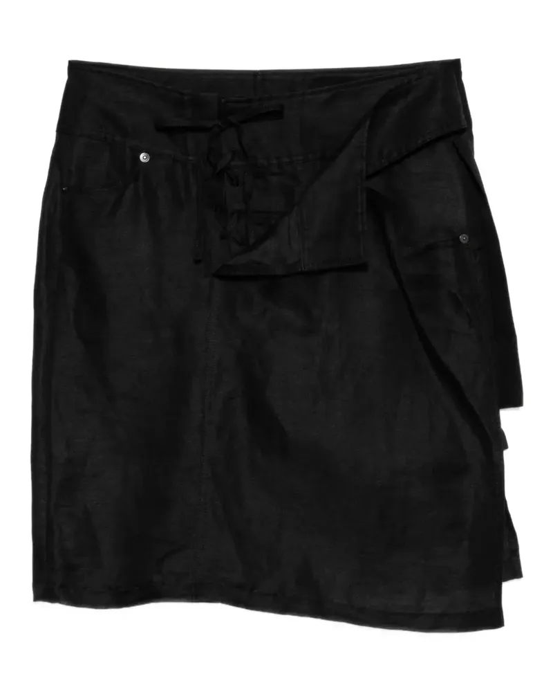 Yohji Yamamoto Rock mit Schnürung - Schwarz Schwarz