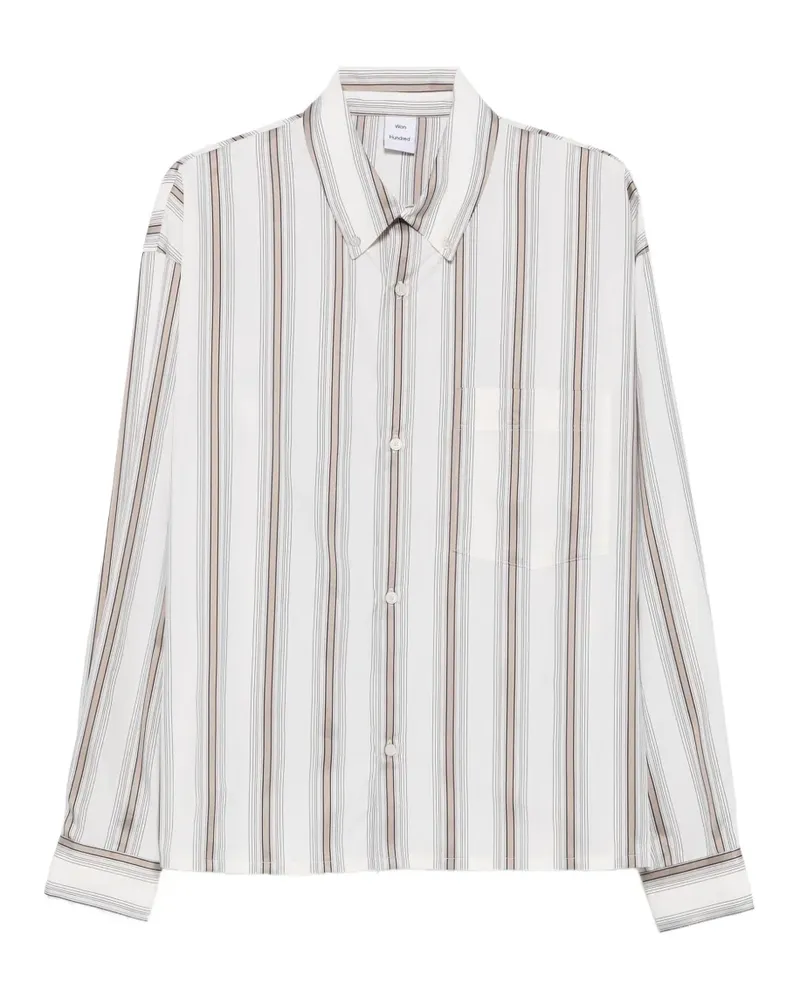 Won Hundred Maza stripe-print shirt - Weiß Weiß