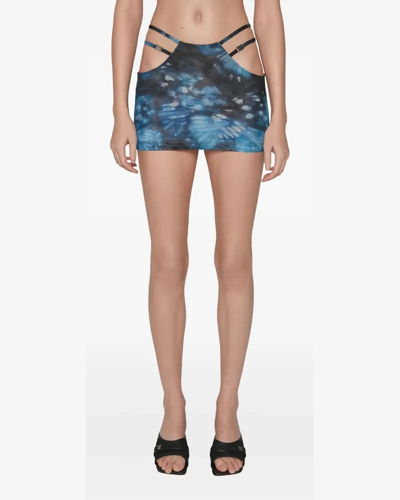 MISBHV Minirock mit Schmetterlingsmuster - Blau Blau