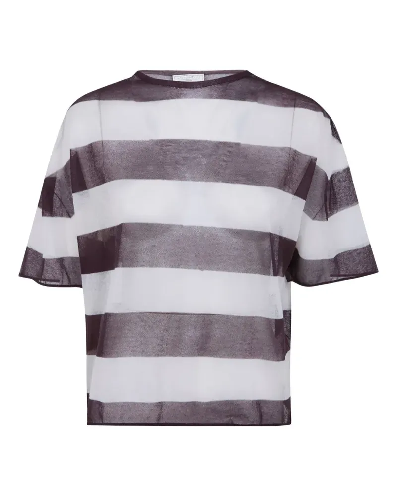 Antonelli Firenze striped short-sleeved T-shirt - Weiß Weiß