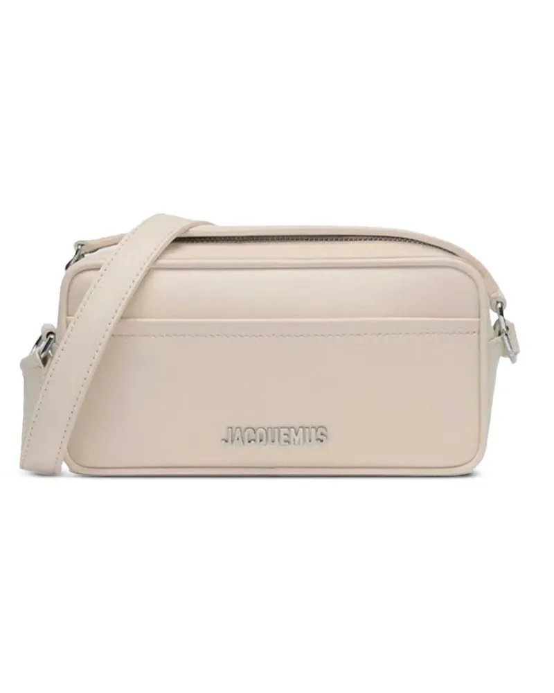 Jacquemus Eckige Schultertasche mit Logo-Schild - Nude Nude