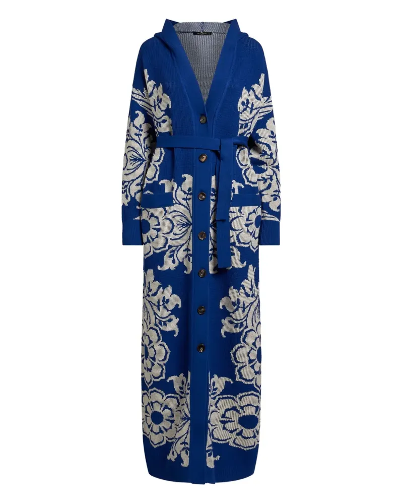 Etro Cardigan mit Blumenjacquard - Blau Blau