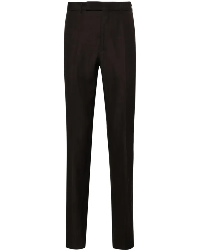 Ermenegildo Zegna Halbhohe Straight-Leg-Hose - Braun Braun