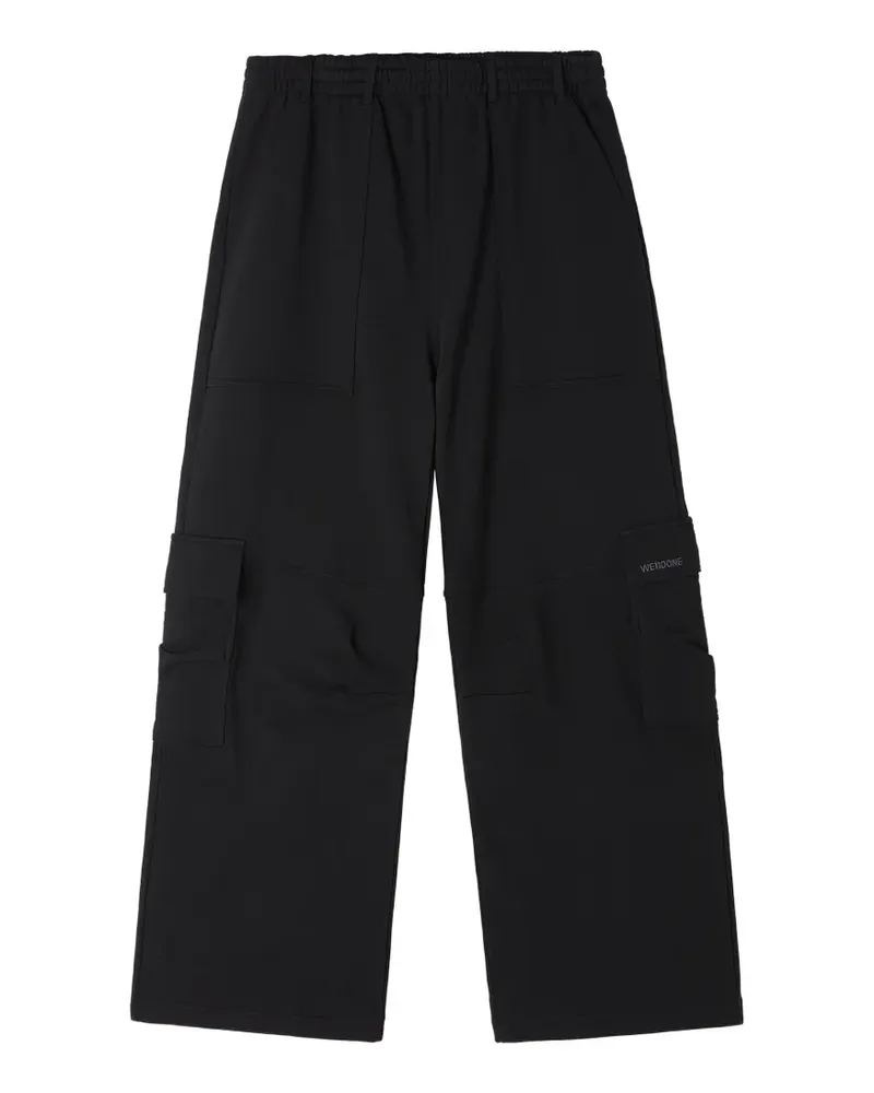 WE 11 DONE Cargohose mit Logo-Patch - Schwarz Schwarz