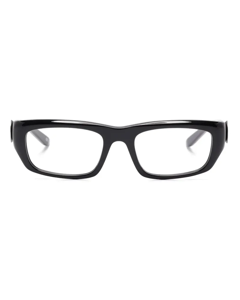 Balenciaga Brille mit Logo-Schild - Schwarz Schwarz