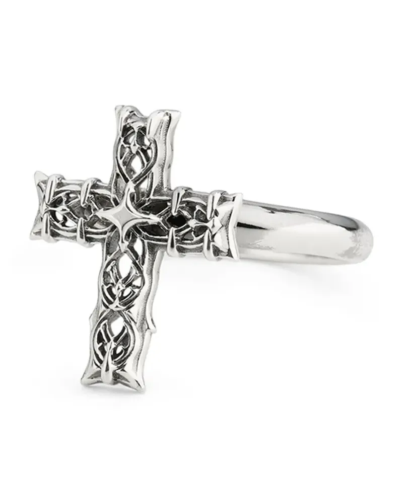 Emanuele Bicocchi Notre-Dame cross ring - Silber Silber