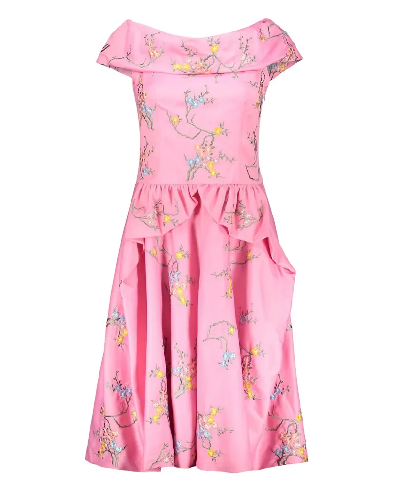 Moschino Kleid mit Blumenstickerei - Rosa Rosa