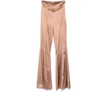 Ausgestellte Satinhose - Nude