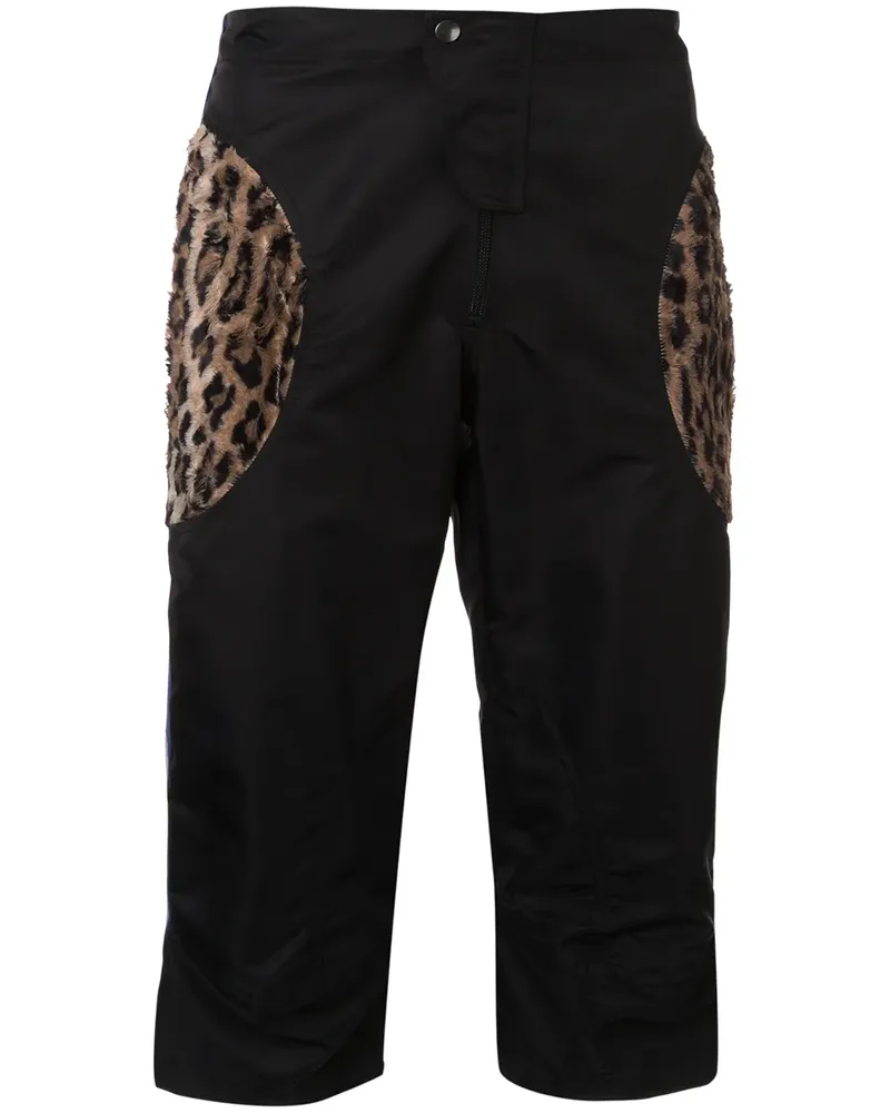 Martine Rose Cargo-Shorts mit Animal-Print - Schwarz Schwarz