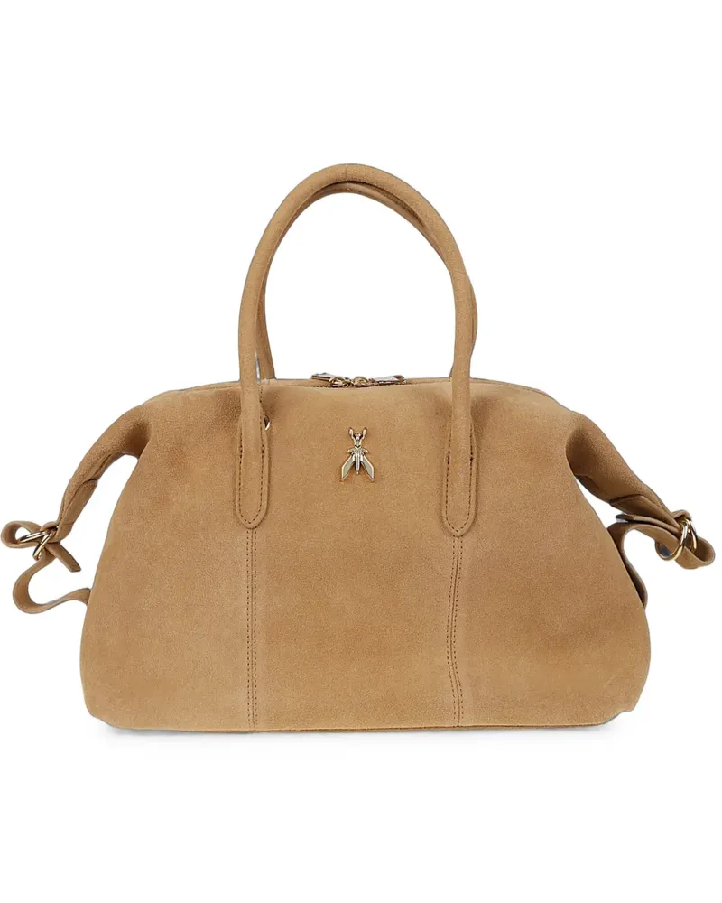 Patrizia Pepe New Business suede tote bag - Nude Nude