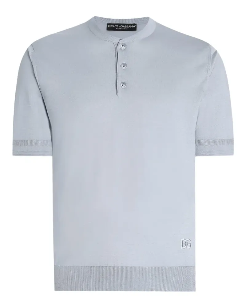 Dolce & Gabbana T-Shirt aus Seide - Blau Blau