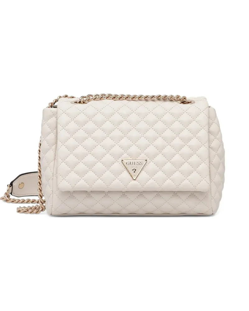 Guess Gesteppte Everlee Schultertasche - Weiß Weiß