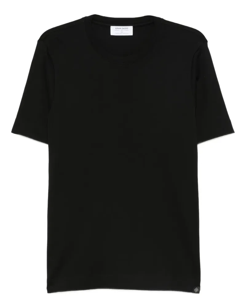 Gran Sasso T-Shirt mit rundem Ausschnitt - Schwarz Schwarz