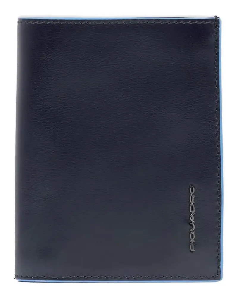 Piquadro trifold leather wallet - Blau Blau