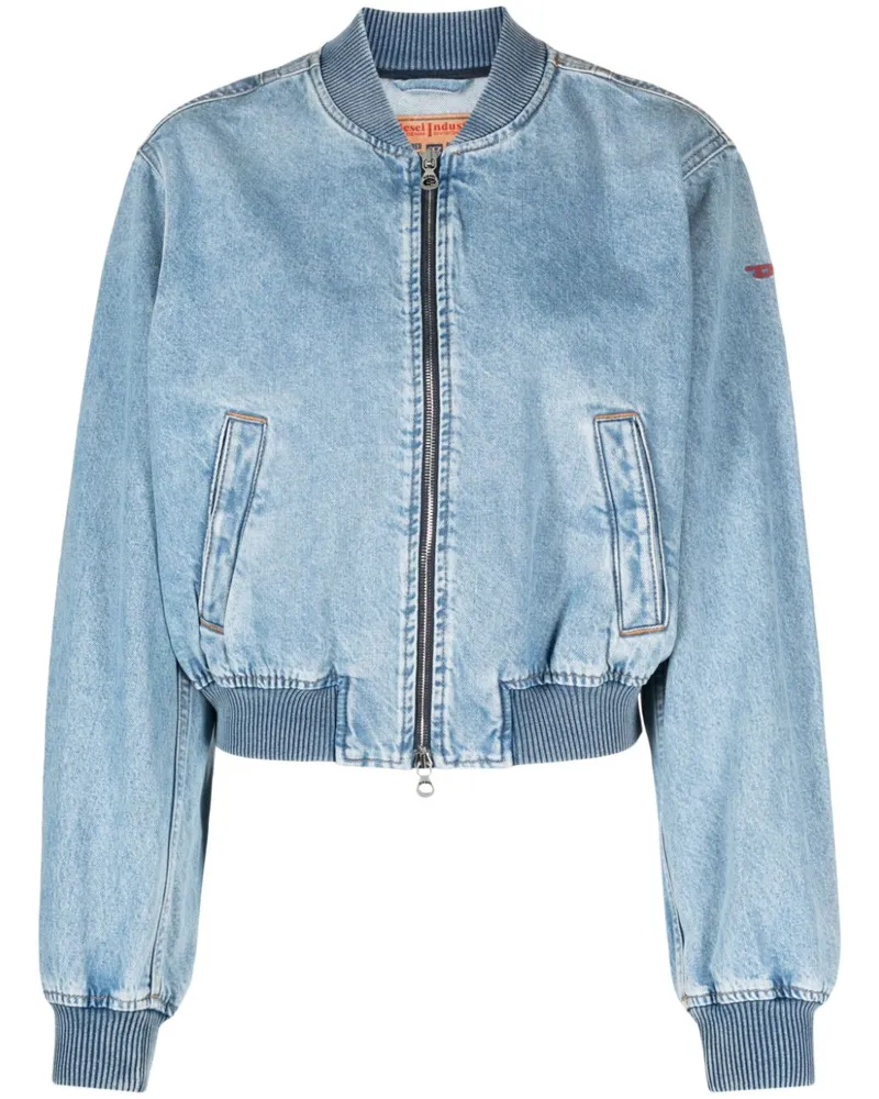 Diesel De-Kiddo Bomberjacke aus Denim - Blau Blau