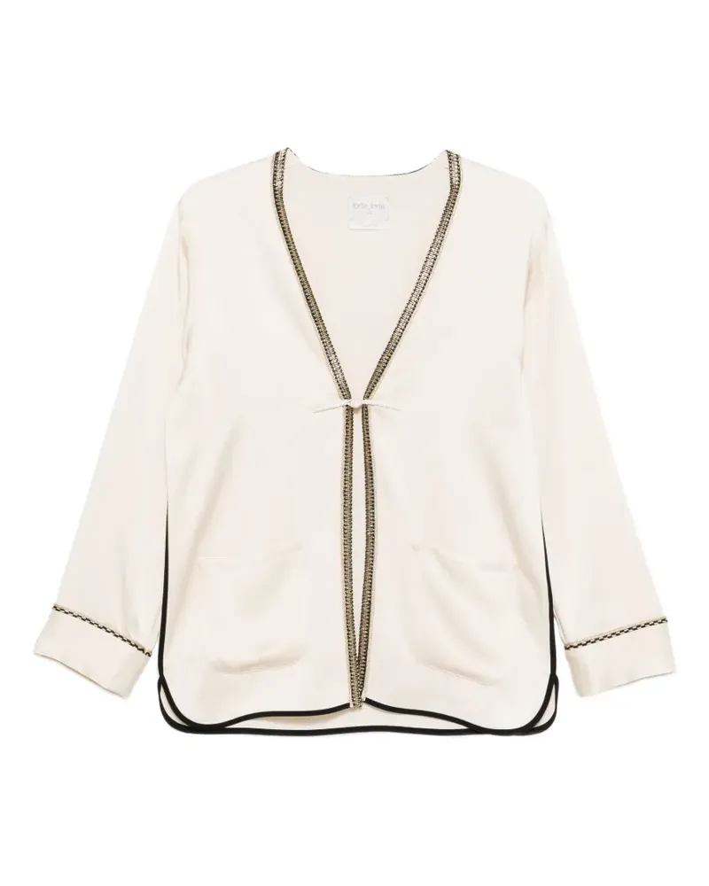 forte_forte Jacke mit Metallic-Besatz - Nude Nude