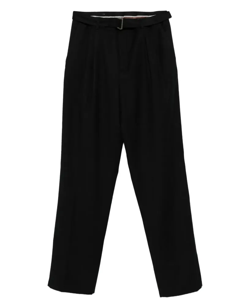 Canali Plissierte Hose - Schwarz Schwarz