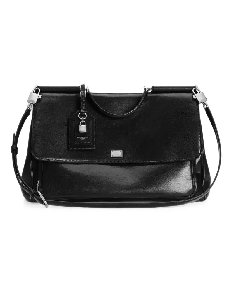 Dolce & Gabbana My Sicily Handtasche aus Kalbsleder - Schwarz Schwarz