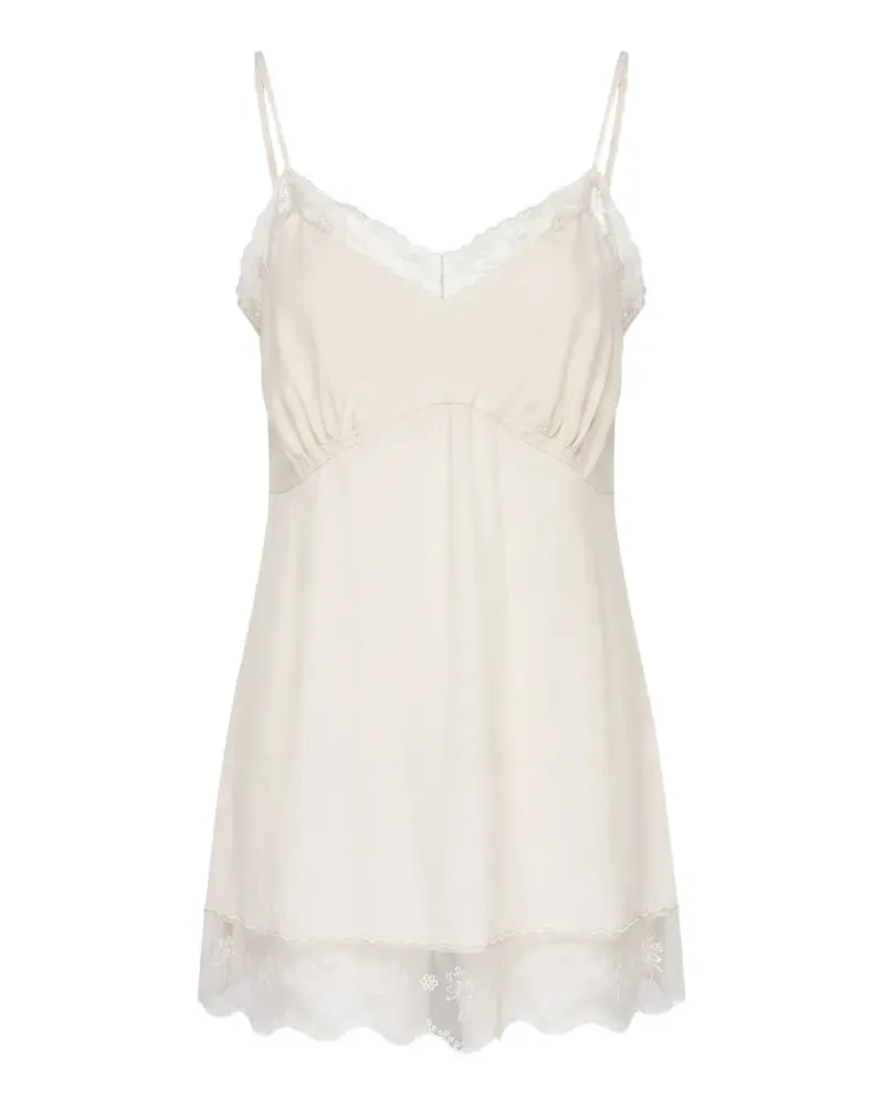 Simone Rocha Top mit Spitzenborte - Nude Nude
