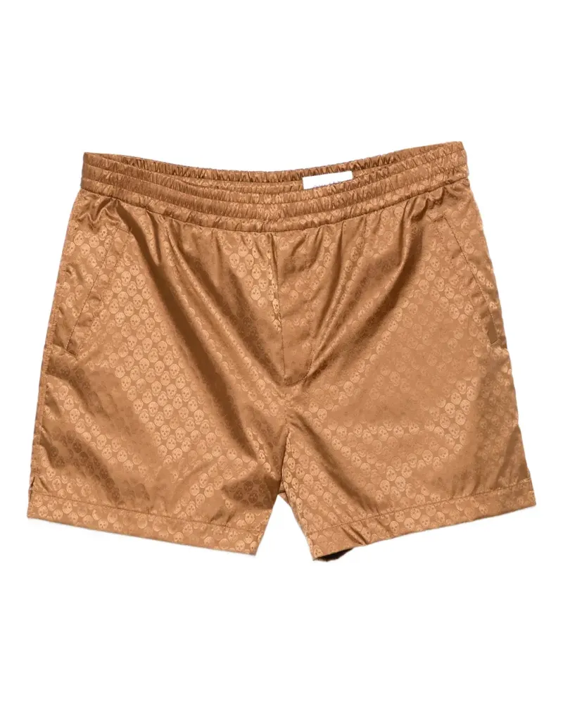 Alexander McQueen Shorts mit Totenkopf-Print - Braun Braun