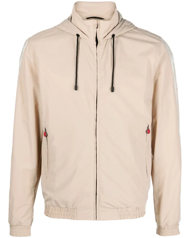 Kiton Kapuzenjacke mit Reißverschluss - Nude Nude