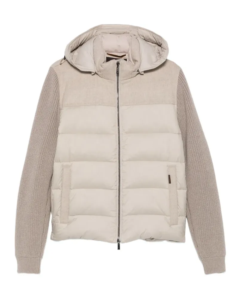 MOORER Gesteppte Allori Kapuzenjacke - Nude Nude
