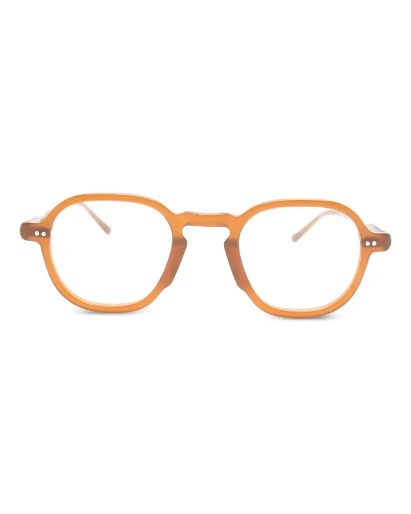 Lesca Brille mit rundem Gestell - Braun Braun