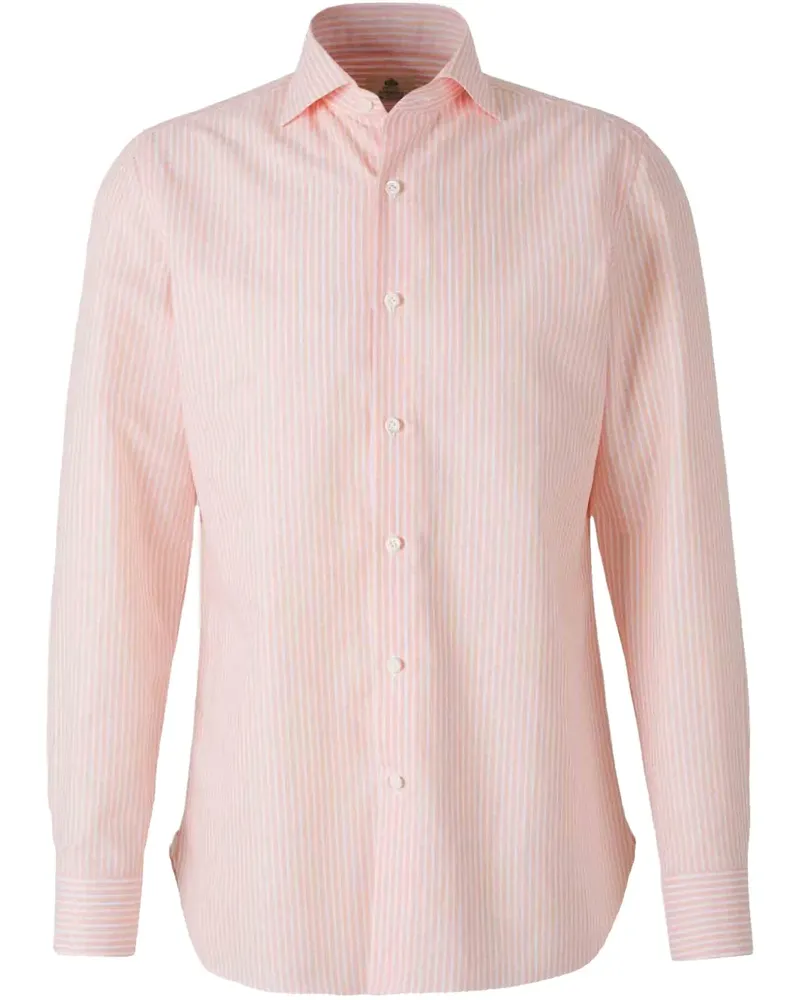Luigi Borrelli Gestreiftes Hemd Orange