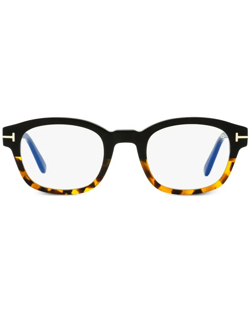 Tom Ford Blue Block Brille mit eckigem Gestell - Braun Braun