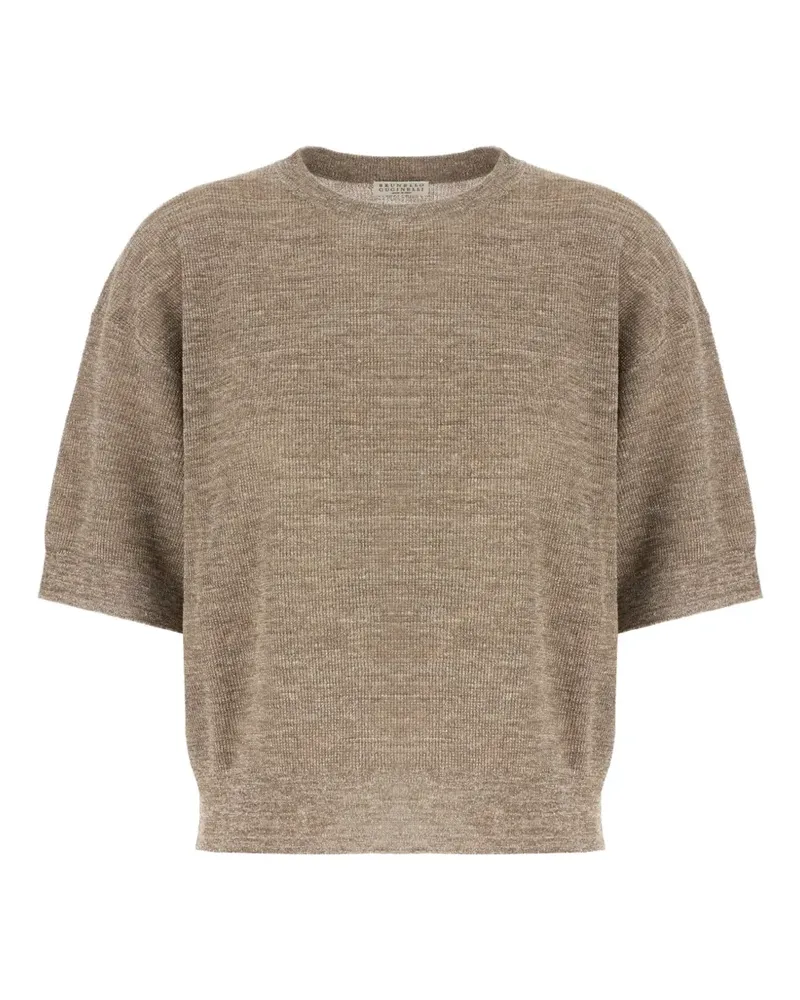 Brunello Cucinelli Kurzärmeliges T-Shirt - Nude Nude