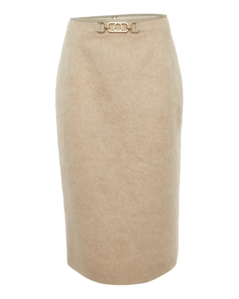 Moncler Fuzzy Bleistiftrock - Nude Nude