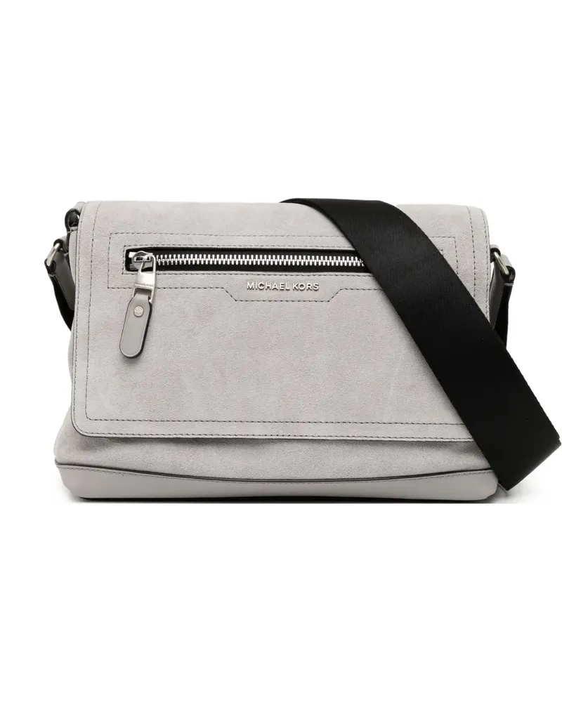 Michael Kors Kleine Hudson Kuriertasche aus Wildleder - Grau Grau