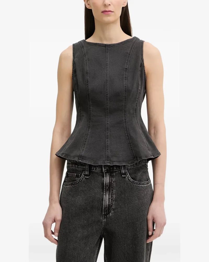 Levi's Leighton Jeansoberteil mit Schößchen - Grau Grau